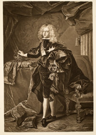 Philipp V. König von Spanien ca. 1700, veröffentlicht 1902 von Hyacinthe Francois Rigaud